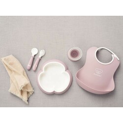 Babybjorn. Набор для годування Baby Dinner Set Powder Pink, 5 приладів, рожевий(070064)