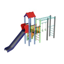 Kidigo. Дитячий комплекс Котик, висота гірки 1,8 м(11285)