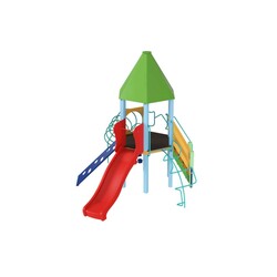 Kidigo. Детский комплекс Башня с пластиковой горкой (11363)