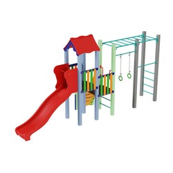 Kidigo. Дитячий комплекс Котик з пластиковою гіркою(11433)