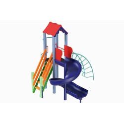 Kidigo. Дитячий комплекс Півник з пластиковою гіркою Спіраль(11524)