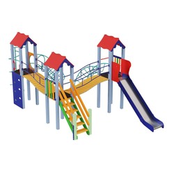 Kidigo. Детский комплекс Три мушкетера, высота горки 1,5 м (11264)