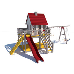 Kidigo. Детский комплекс  Домик Принцессы (горка 1,5 м) (11914)