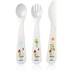 Avent. Ложечка, вилочка и нож  Avent, + 18 месяцев.