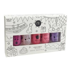 Nailmatic. Набор з п'яти дитячих лаків MERLIN - POLLY - BELLA - KITTY - SHEEPY(3760229891984)