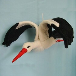 Hansa. Журавль в полете, 84 см, реалистичная мягкая игрушка (4806021935156)
