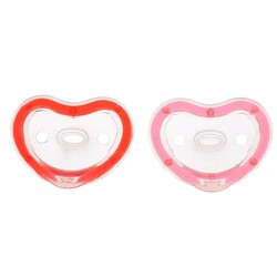 Munchkin. Пустушки силіконові від 3 місяців рожева і червона, 2 шт.(5019090119023)