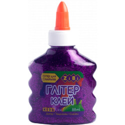 ZiBi. Клей ZiBi Глиттер кольоровий прозорий 88 мл Фіолетовий(4823078961563)