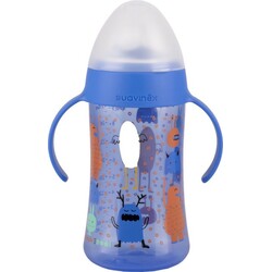 Suavinex. Чашка з м'яким носиком Історії маленьких монстрів 270 мл 4+ Синя(8426420040273)