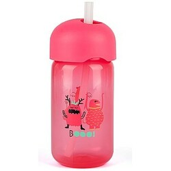 Suavinex. Поїльник з трубочкою "Історії маленьких монстрів" Рожевий(8426420039772)