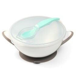 BabyOno. Мисочка с присоской и ложкой, 6 мес+, 300 мл (5901435407097)