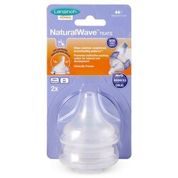 Lansinoh. Соска для природного годування Natural Wave(M, середній потік, 2 шт) (75910)