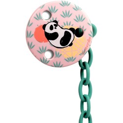 Suavinex. Ланцюжок для пустушки Історії панди Рожевий(8426420043823)