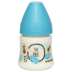 Suavinex. Бутылочка Крылатые истории, 150 мл, 0+ Голубая  (8426420051309)