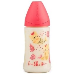 Suavinex. Бутылочка для кормления Морские истории Розовая 270 мл (8426420043571)