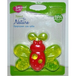 Lindo. Прорезыватель для зубов Бабочка с дистилированной водой, от 3-х мес (LI 306)