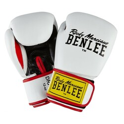 Benlee Rocky Marciano. Рукавички боксерські DRACO 12oz /Шкіра /біло-чорно-червоні(4250818818502)