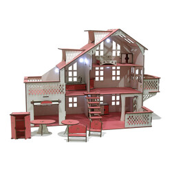 GoodPlay. Ляльковий будинок великої 85х35х55 з гаражем і підсвічуванням(B012)