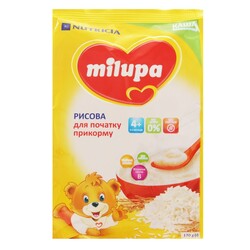 Milupa. Безмолочна каша Рисова від 4 мес 170 г(5900852930058)