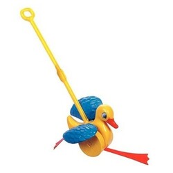 Quercetti. Игрушка-каталка Веселый утенок (4180-Q)