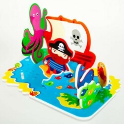 Meadow Kids. Ігровий набір для ванни 3 D сцена Острів скарбів(MK 036)