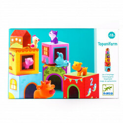 DJECO Гра Топанимо ферма 6 кубиків+6 тварин
